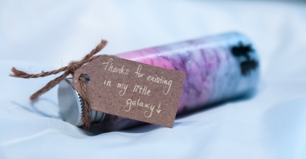 Note that says Thanks for existing in my little galaxy.